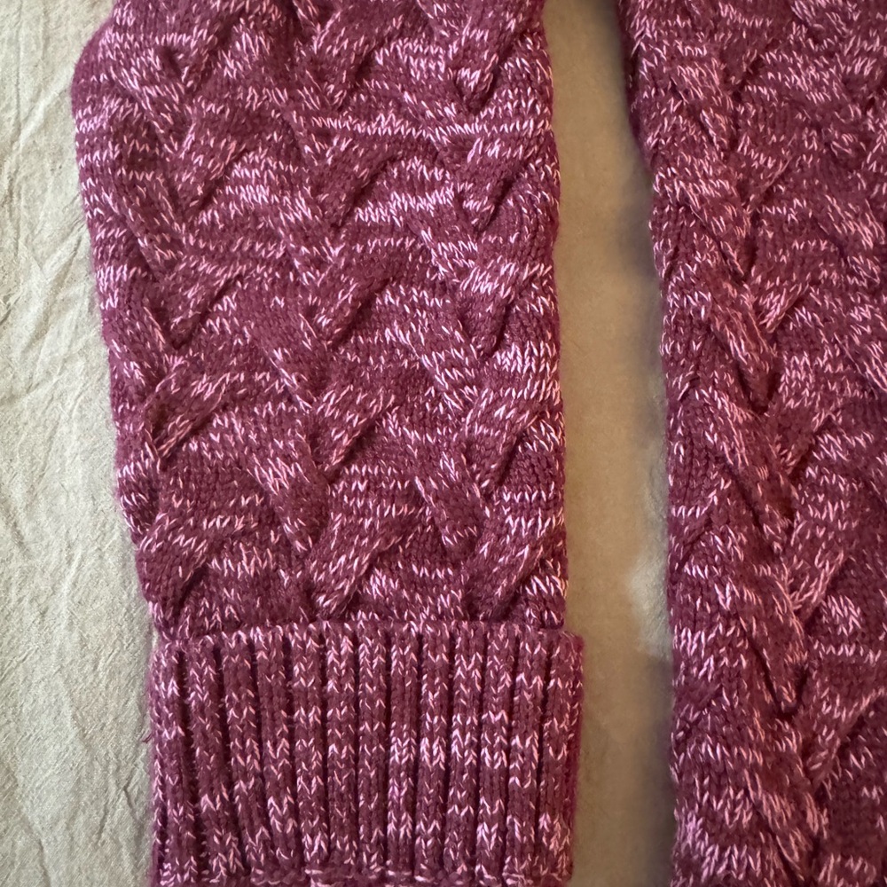 Lands End Women's Burgundy Cardigan Grandpa Sweater - Picture 4 of 15